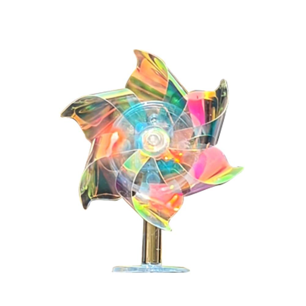 Plastic Bicycle Helmet Decorations Wind Powered Rotating Self-Adhesive Toy  Car