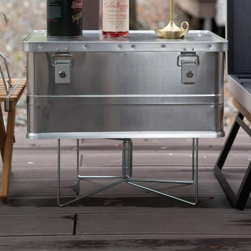 1/2Pcs Cooler Box Stand Ice Box Holder Outdoor Camping Box Storage Stand Plastic Folding Box Support Shelf Camping Supply