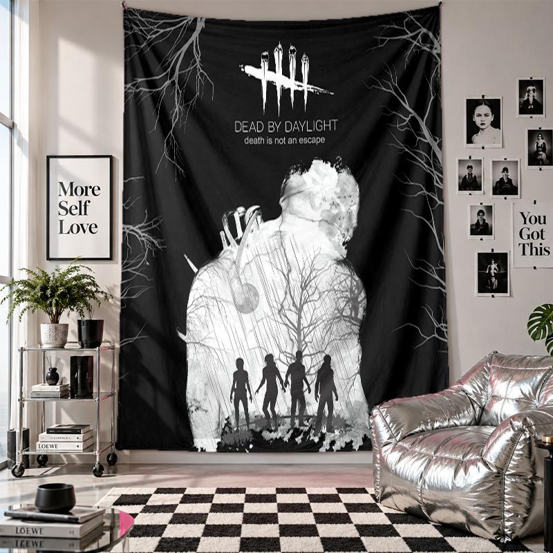 Wall TapestryDead by Daylight Art Hanging Cloth Decorative Background Cover for Room Decoration