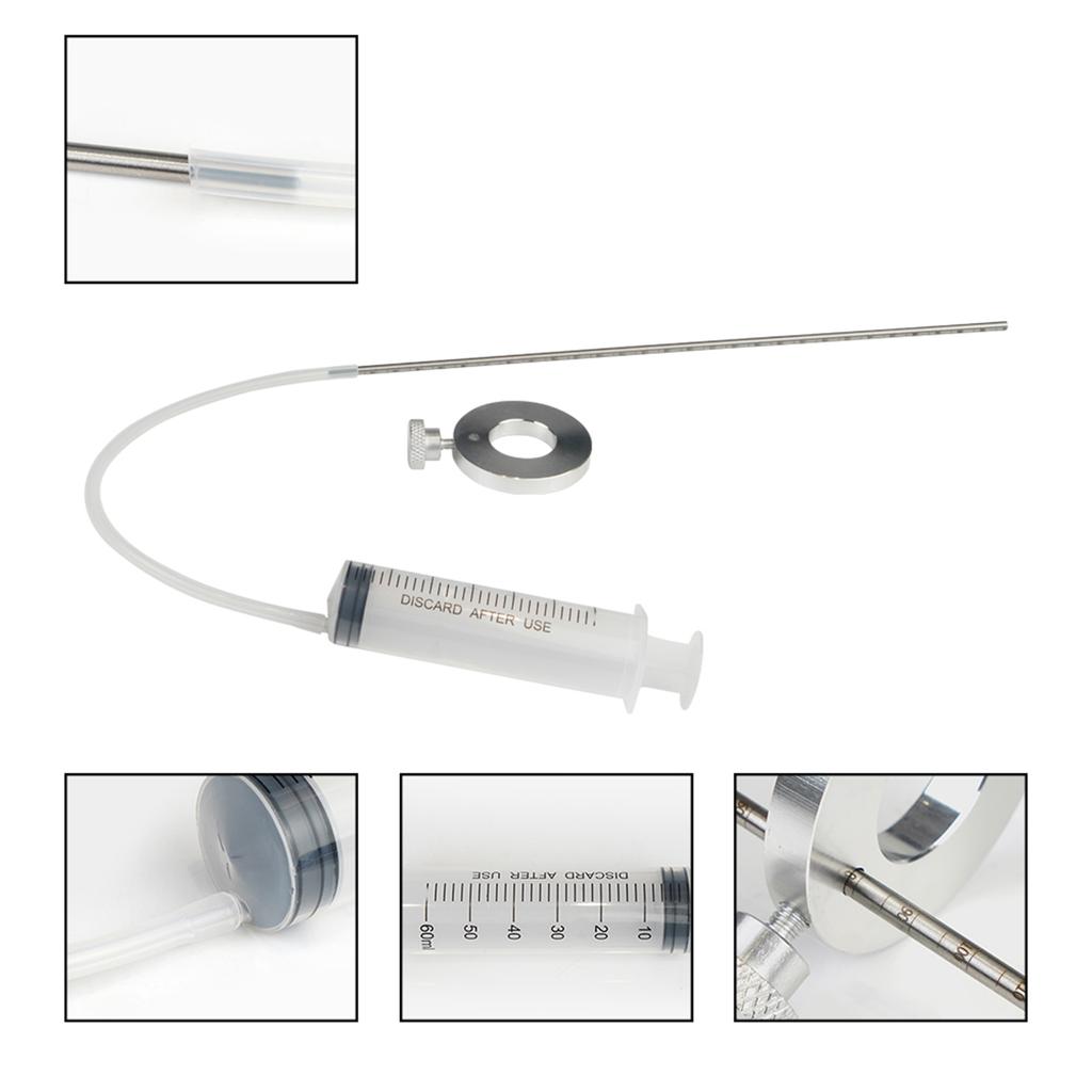 Motorcycle Fork Oil Level Tool, Fork Oil Level Gauge Fork Oil Tool Kit Fork Suspension Oil Level Gauge 60mL with Adjustable Ring