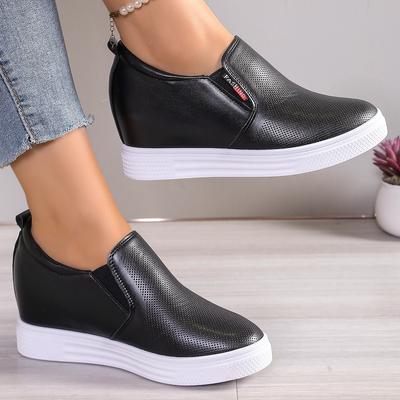 Fashion New White Hidden Wedge Heels Sneakers Casual Shoes Woman High Platform Shoes Women's High Heels Wedges Shoes for Women