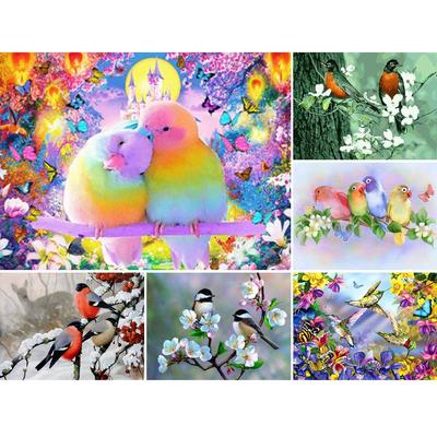 5D DIY Diamond Painting Animlas Birds Cross Stitch Kit Full Drill Round Embroidery Mosaic Art Picture of Rhinestones Gift
