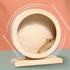 Silent Wooden Hamster Exercise Wheel With Stable Bracket - Ideal For Small Pets Like Hamsters and Guinea Pigs