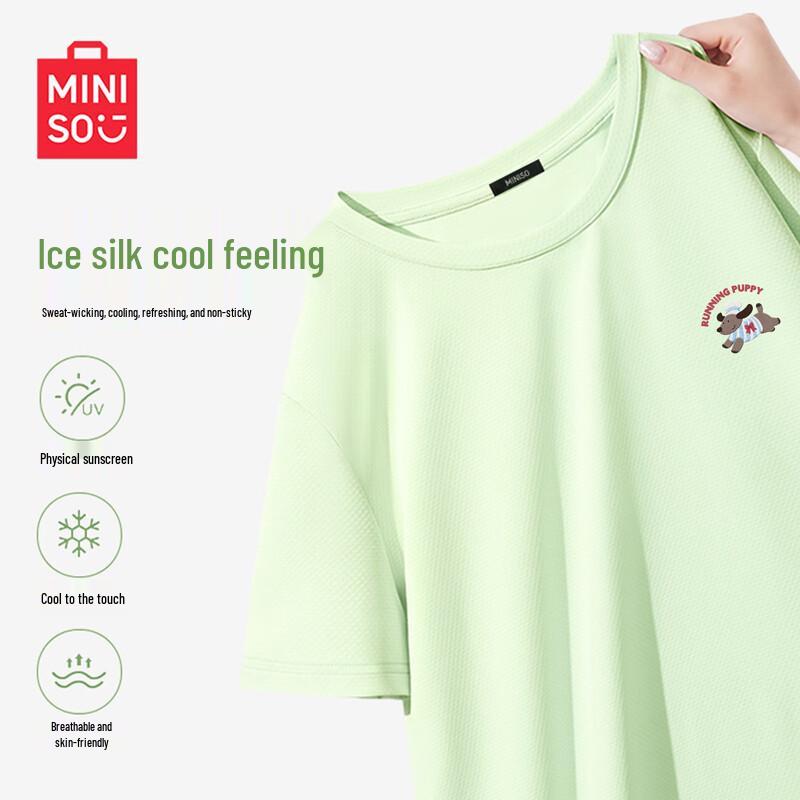 MINISO Women s Cooling Ice Silk Short Sleeve T-Shirt S