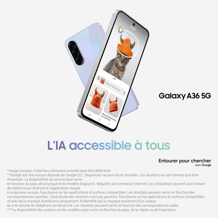SAMSUNG Galaxy A36 5G Smartphone 256 Go Lime