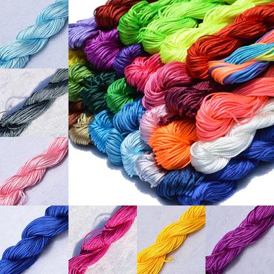 1.0mm 20m Bracelet populaire perlé fil tissé à la main cordon en Nylon glands macramé perles chaîne pour bracelet à bricoler soi-même fabrication de bijoux accessoire de bijoux