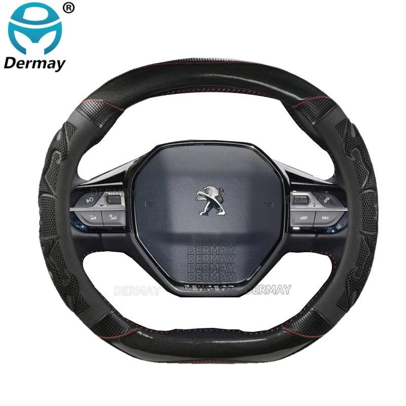 Per Peugeot 208 208 GT e208 I II 2012~2023 Coprivolante per Auto Gel di Silice Pelle PU Antiscivolo Massaggio Accessori Auto