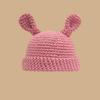 with Ears Cartoon Skullies Beanie Crochet Knit Cap Cute Winter Knitted Hat  Men Women