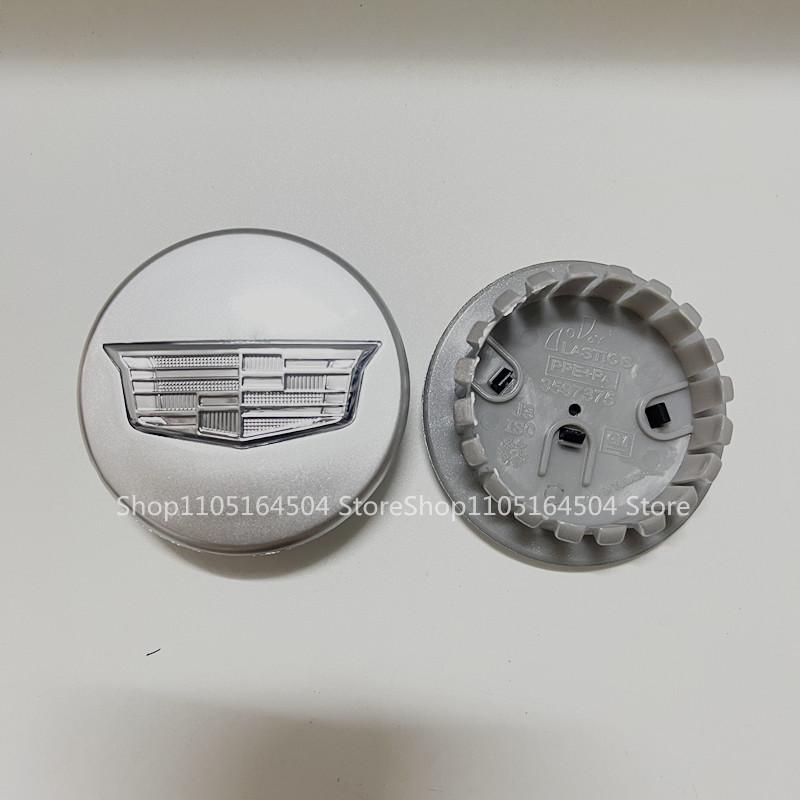 AABHW1 4pcs Car Wheel Center Hub Caps Cover Emblem for Cadillac Escalade CTS CT5 XT5 XTS XLR BLS SLS STS ATS Auto Tire OEM 9597375