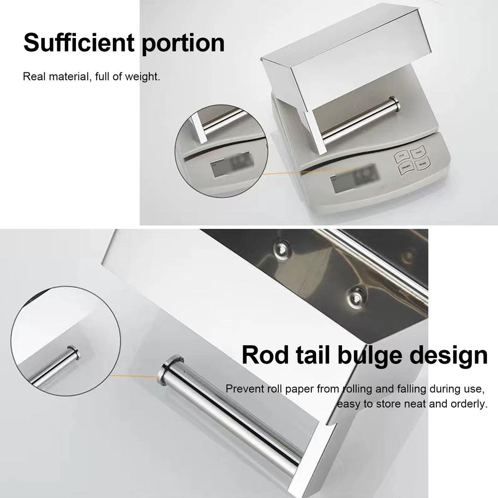 Toilet Paper Holder With Wipes Dispenser Flushable Wet Wipes Dispenser For Bathroom Wipe Storage Shelf Stainless Steel Wall