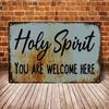 Vintage Religious Metal Tin Sign Welcome Quote Christian Wall Art 8x12 Inches