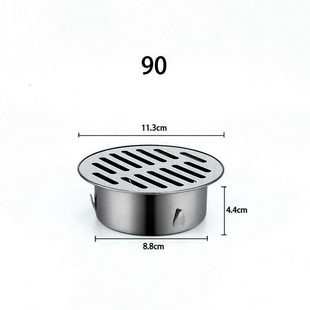 Outdoor Balcony Floor Drain 304 Stainless Steel Thick Drainage Roof Round Flat Floor Drain Cover Rain Pipe Cap For Garden Floor