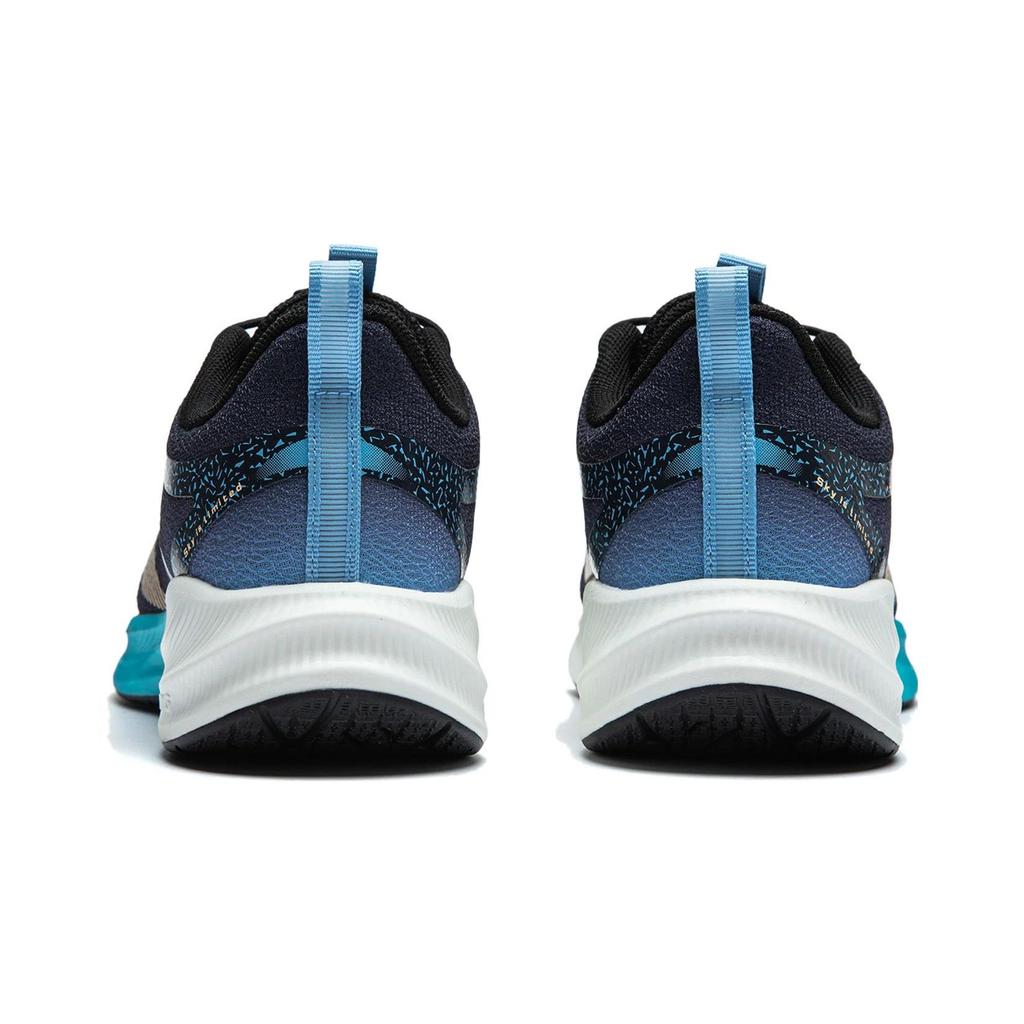 Li Ning Lightweight High Resilience Shock Absorbing Durable Low Top Running Shoes Kids Sneaker Deep-Navy-Blue YKFT094-1