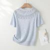 Women's Summer Hollow Knit Short Sleeve T-Shirt