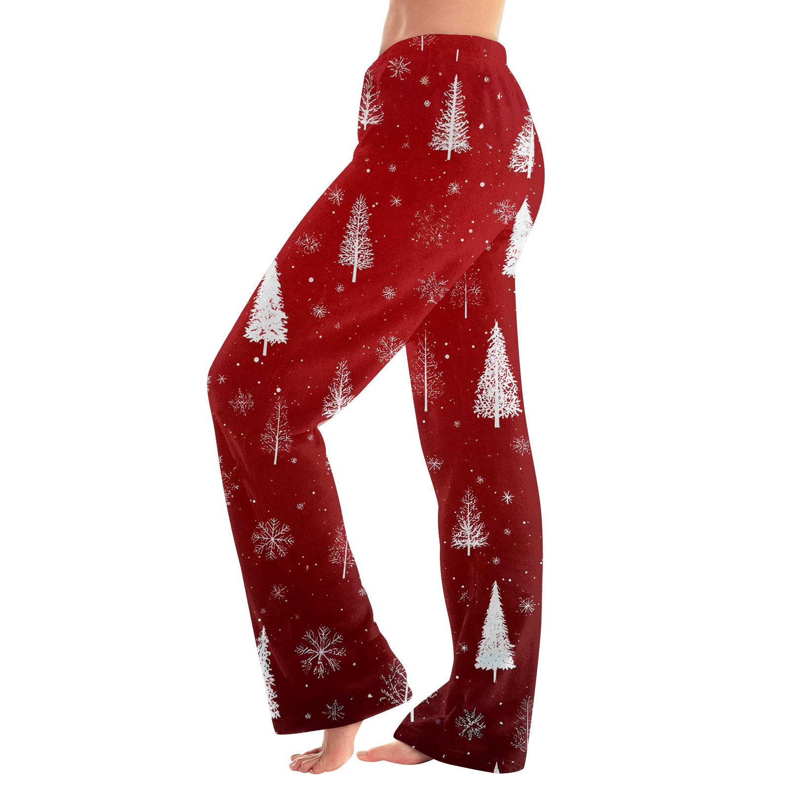 

Женская повседневная мода Женские спортивные домашние рождественские пижамные брюки Длинные брюки L