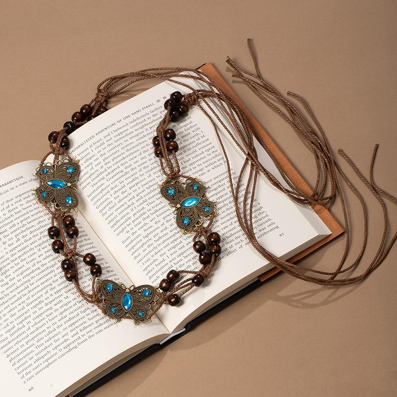 Bohemian Woven Waist Rope Belt Retro Ethnic Decorative Waist Chain For Women, Korean Style Casual Accessory