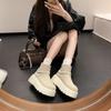 Retro Thick Bottom Ankle Boots Autumn Women's High Heel Height Increase Punk Booties Fashion Non-Slip Designer Platform Shoes