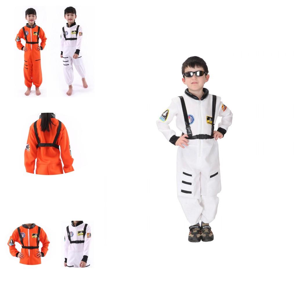 Astronaut Cosplay Costume For Kids Polyester Suit With Space Suit Design For Halloween Parties