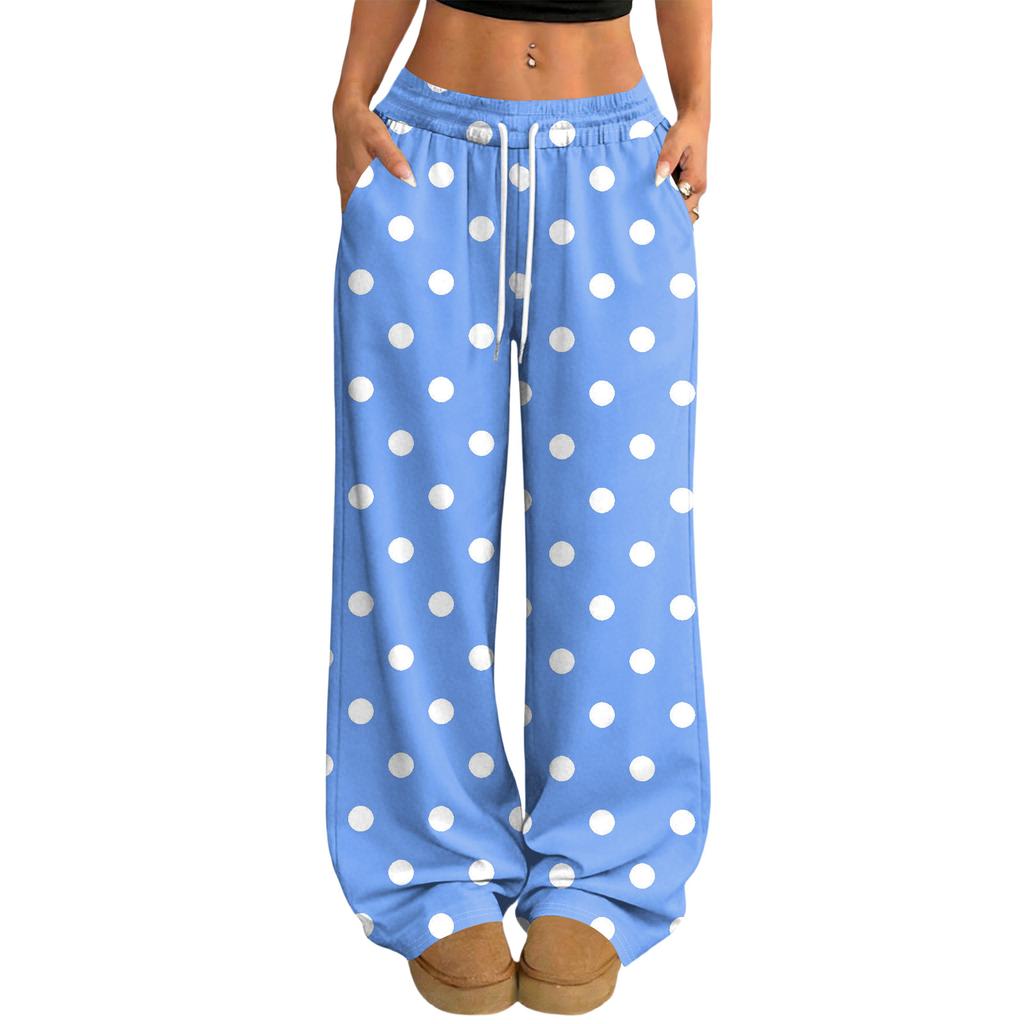 Damen Lässige und Modische Elastische Taille Weite Hose