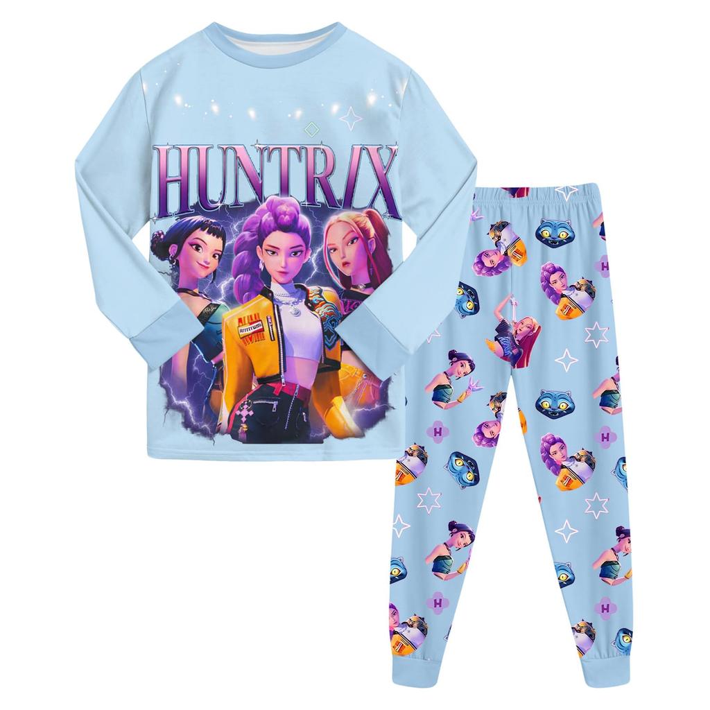 Children's Fashion Suit Skirt Round Neck Long Sleeve Top Pants