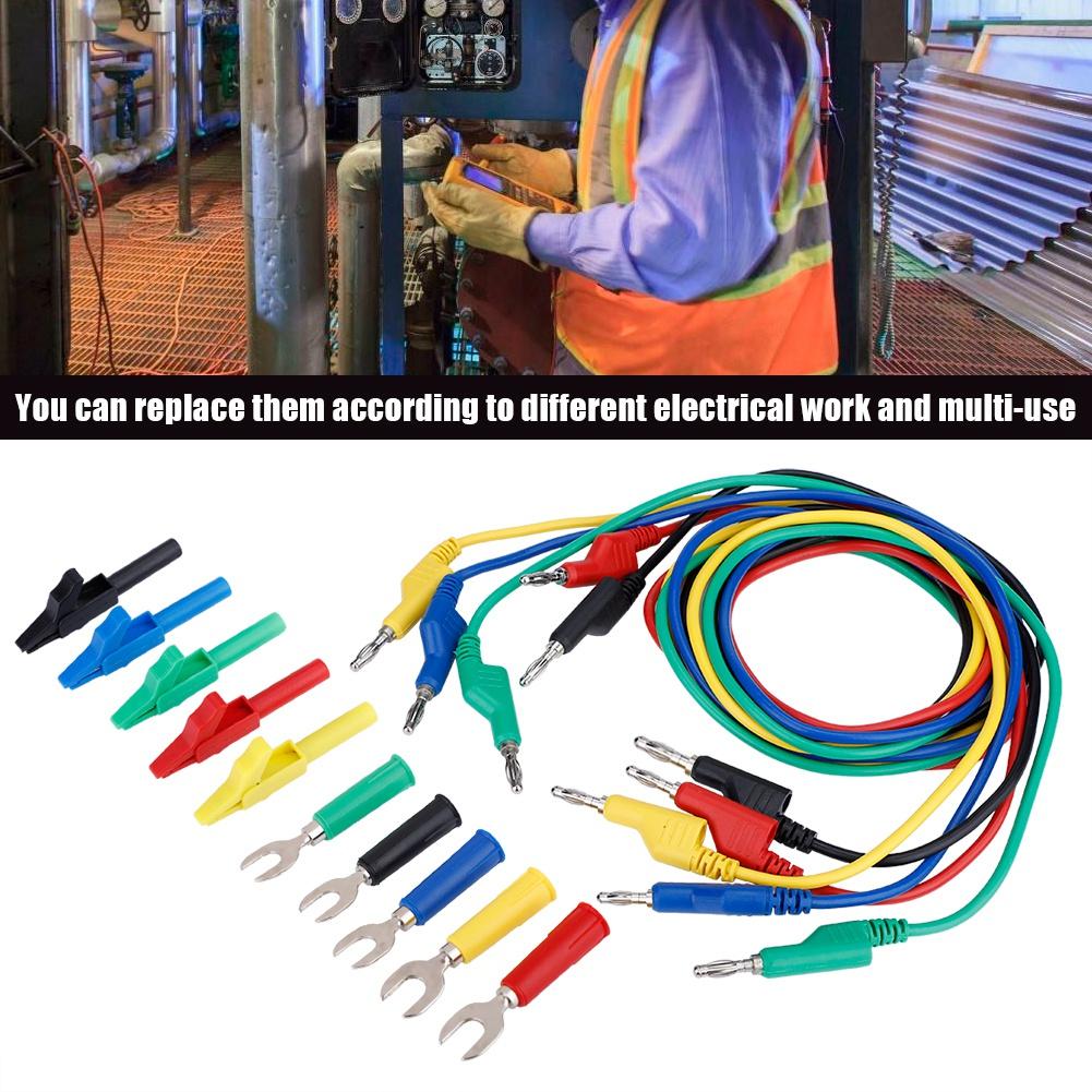 4mm Banana to Banana Plug Test Kit for Multimeter Crocodile Clip & U Type Probe (P1036A)