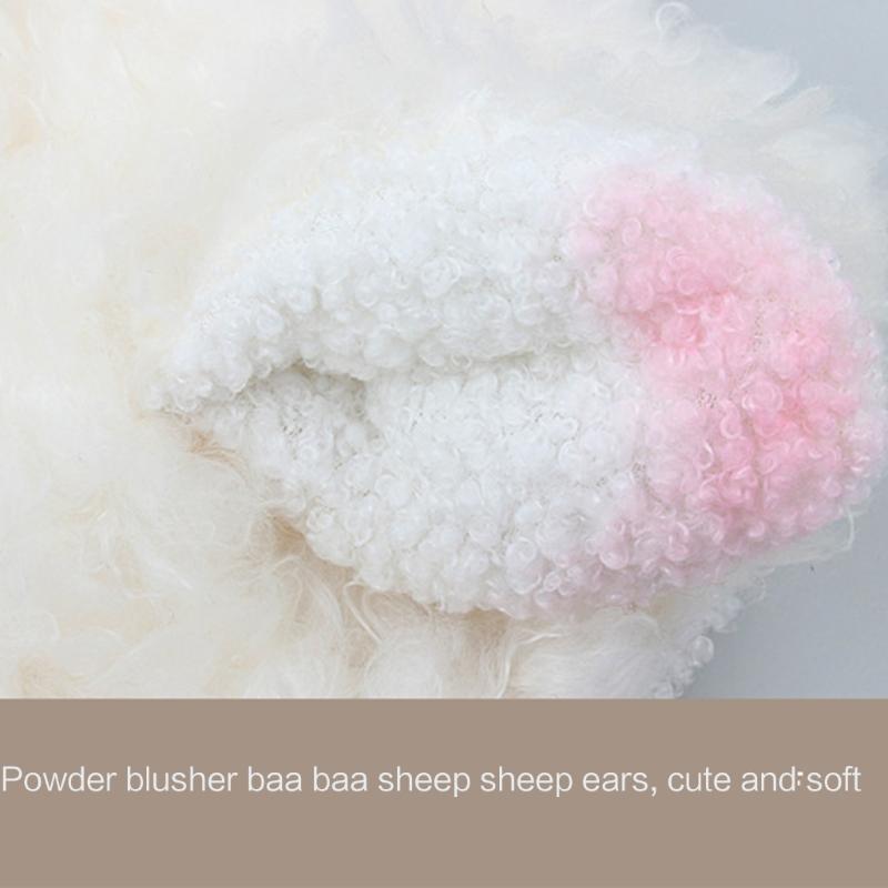 Cute Head Wrap Hair Bands for Ear Warmer Furry Lamb Ear Sheep Ear Plush Hat