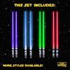 Lightsaber Chopsticks Star Wars Light Up - LED Glowing Light Saber Chop Sticks - Reble Sushi Lightup Sabers Chopstick Set Of 4 Pairs - Blue & Red &