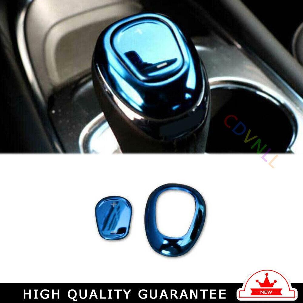 Center Gear Shift Lever Knob Cover For Chevrolet Cruze 2016-2019 Blue Titanium