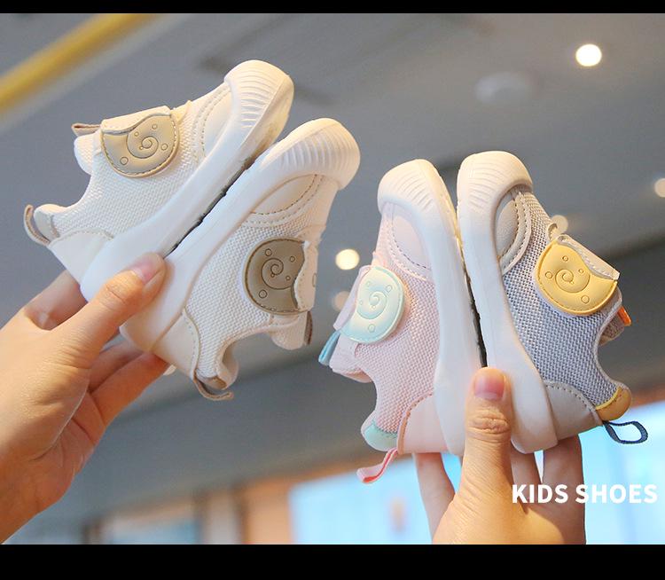 Ademend Mesh Zachte Zool Baby Eerste Stap Schoenen - Cartoon Design met Klittenband voor Lente en Herfst