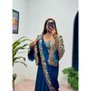 Bollywood Designer Ethnic Saree Blouse with Koti Women Wedding Party Wear Sari