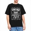 Vintage Born In 1945 Original 80th Birthday Accessories Unisex T Shirt Pure Cotton Tee Graphic Printing T-shirt Clothes