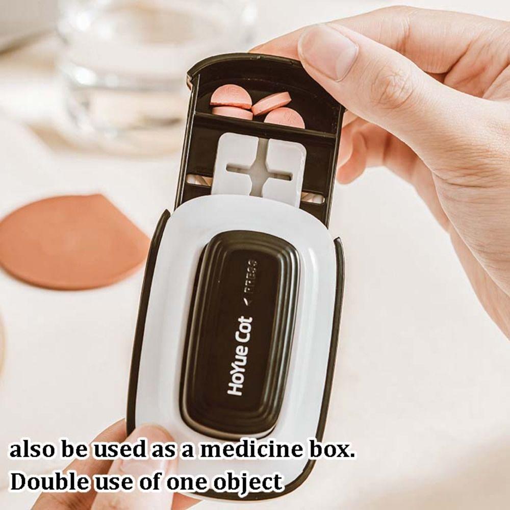 2/4 Parts Pill Cutter Pill Divider Storage Box Crusher Divider for Small or Large Pills
