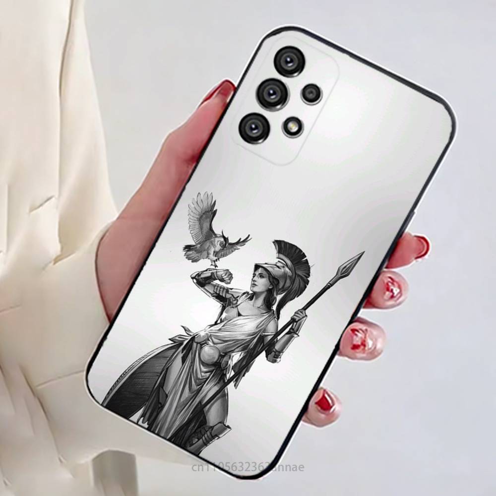 Abstract Greek Mythology Athena Phone Case for Samsung Galaxy A73,23,53,33,14,24,13,72,22,52,32,54,A34 Soft Cover