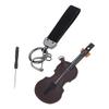 Vintage Leather Violin And Guitar Keychain Miniature Musical Instrument Keyrings Pendant Accessory For Music Lovers