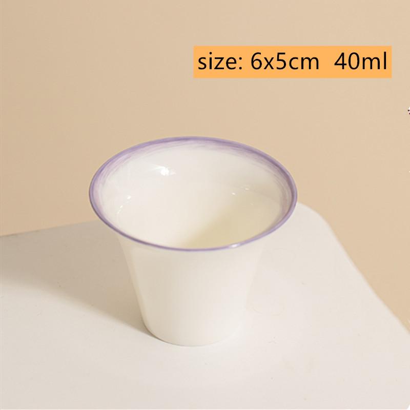 1 Stück Chinesische Keramik-Teetasse Handgefertigt Weißes Porzellan Teeschale Haushalt Meister-Teetasse Reise Persönliches Tee-Geschirr Meditationsbecher