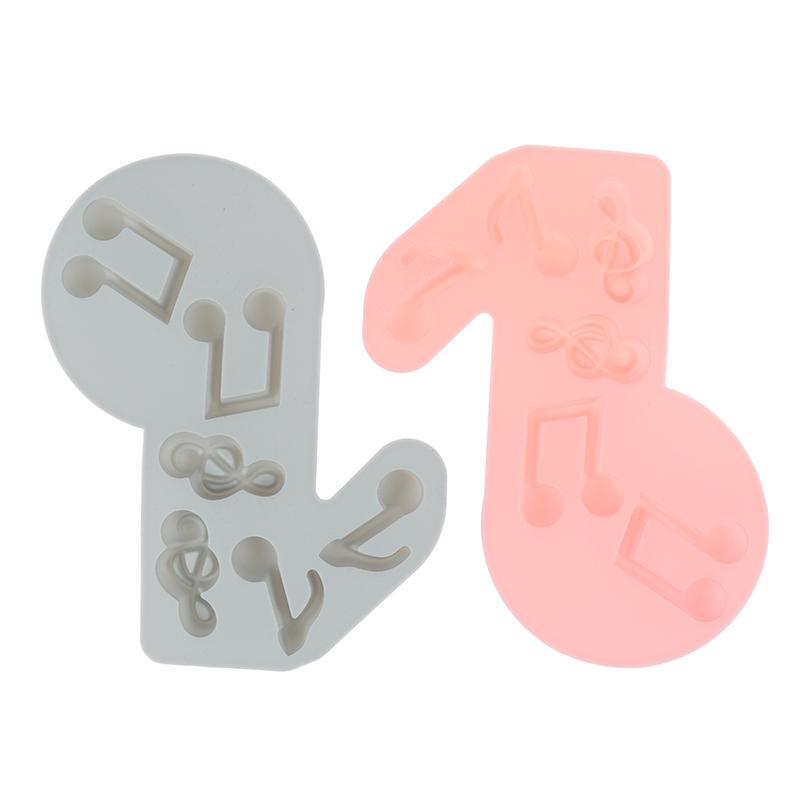 Molde de Silicona con Forma de Nota Musical Herramienta de Horneado de Resina para Cocina Molde de Hielo para Pastel y Chocolate DIY