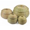 Multi-Purpose Round for Home Picnic Food Bread Table Decorative Durable Wicker Tray Storage Basket Rattan Box with Lid