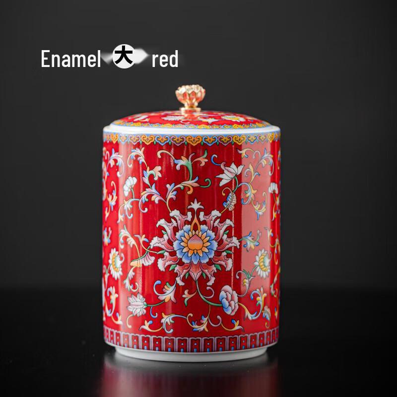 Эмалевая керамическая чайница