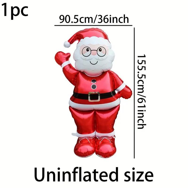 

1 Pcs Extra large Christmas Stand Foil Balloon Santa Claus Snowman Decoration Christmas Eve New Year Party Decoration Supplies Santa Claus&AS THE PICTURE