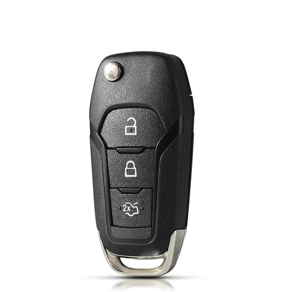 Flip Remote Key Shell 2/3/4 Buttons Case For Ford - F-150 Fusion F-250 F-350 Focus Mk Mk7 Explorer Ranger Hu101