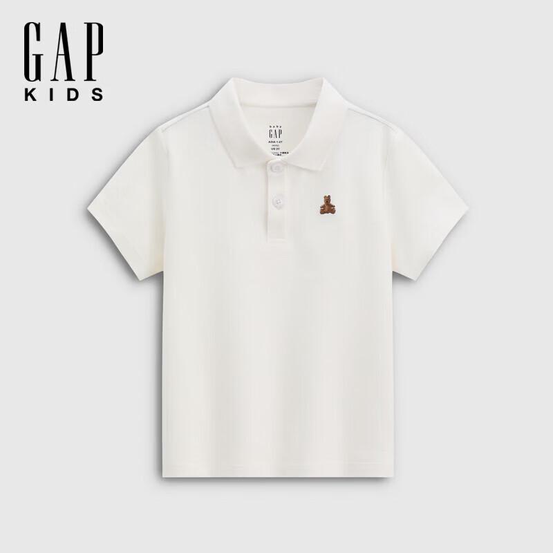 GAP Boys' Toddler Embroidered Bear Short Sleeve Polo Shirt