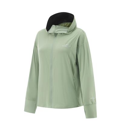 Li Ning Ice Silk Comfortable Breathable Loose Jacket Women Jackets Light-Green AFDVE46-3