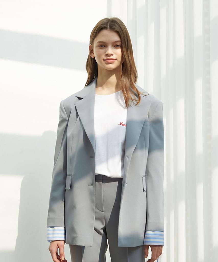 NEAR&DEAR Logo Long Sleeve T-Shirt White