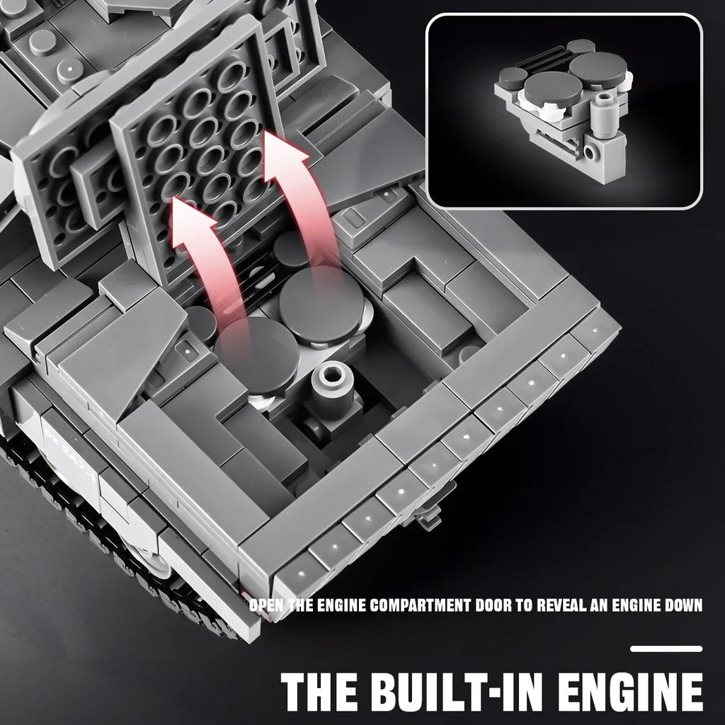 Militær WW2 MBT Army Main Battle Tank Challenger Leopard 2A7+ Soldater Figurer Byggeklosser Sett For Barn Barn Leker Gaver