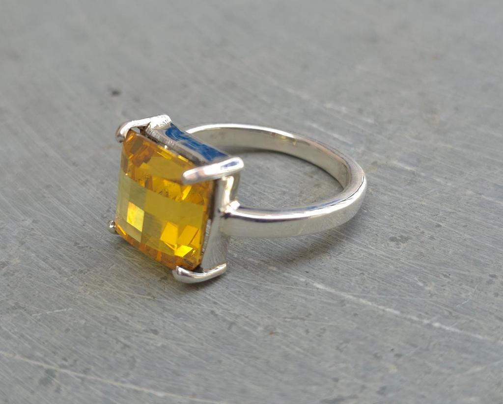 Citrin Statement Ring · Kissenring · Citrin Ring · Cocktail Ring · Edelstein Ring · November Geburtsstein Ring