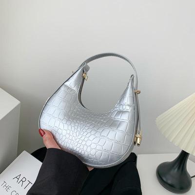 Einfarbige Tasche für Damen, neuer Frühlingstrend, Handtasche, modische Schultertasche, modische Unterarmtasche, einfache Umhängetasche