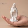 Miniature Art Sculpture Western Realistic Figure Ornament, Compact 3D Printed Sculpture, Matte White Fine Fold Detail Ornament Durable PLA Statue,