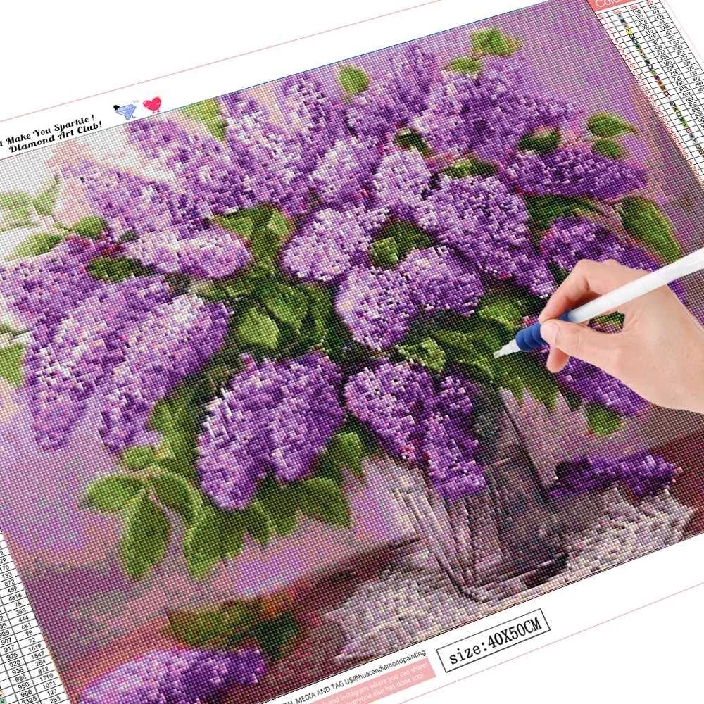 

HUACAN Алмазная мозаика цветок 5D алмазная живопись полная квадратная алмазная вышивка распродажа картина со стразами домашний декор Прямая поставка Full Square 20*30 cm