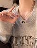 Retro Heart-shaped Bow Pendant Necklace for Women, New Chinese-style Zen-inspired Feather Peace Pendant