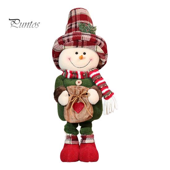 

Рождественская кукла, плюшевая фигурка Санта-Клауса, снеговика, оленя, мягкая выдвижная ножка, рождественские игрушки для кукол для домашнего стола, каминной полки One Size B
